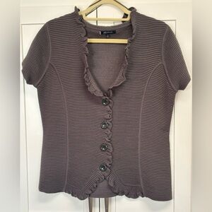 Anne Klein size, large cap sleeve cardigan, gray